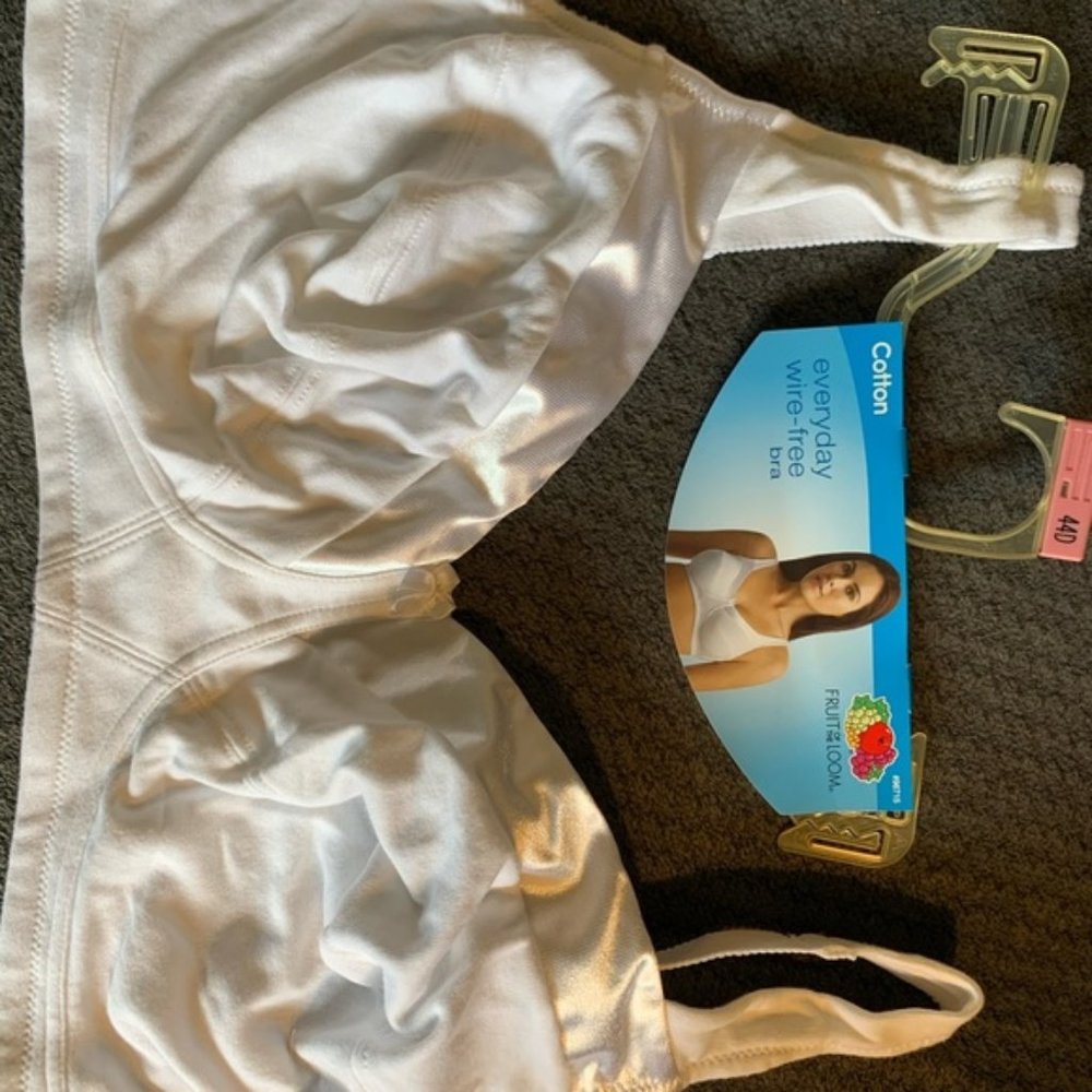 white cotton bra